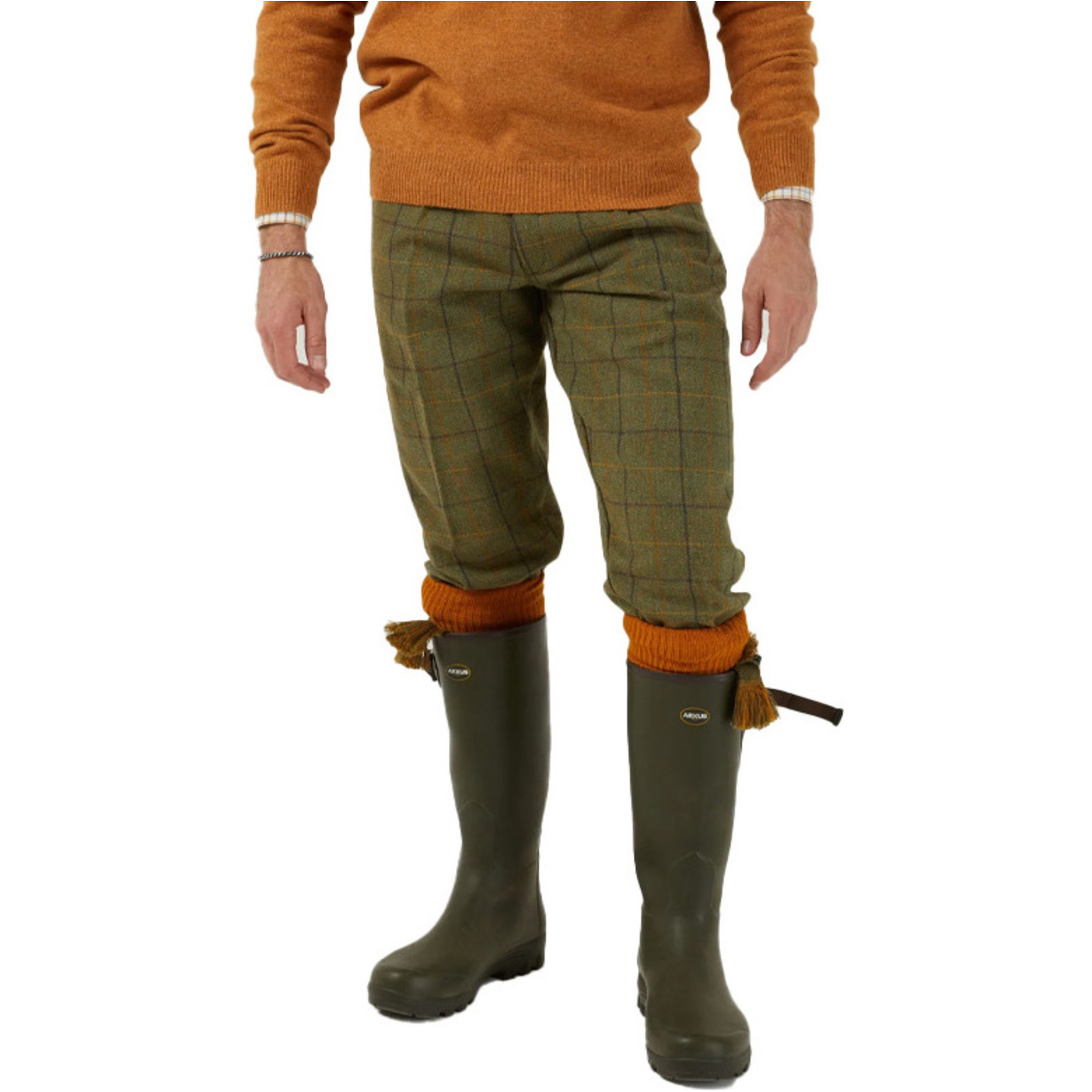 2023 Alan Paine Herren Rutland Tweed Shooting Breeks RUTGBRK - Dark Moss